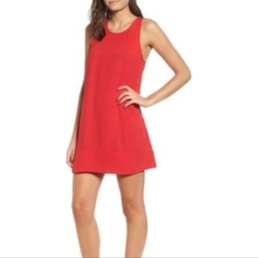 Leith Coral Racerback Sleeveless Dress